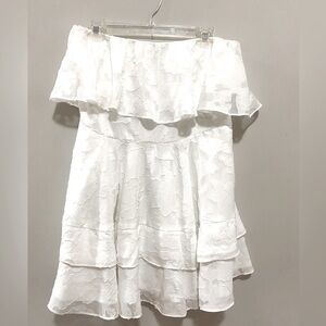 Lulus white strapless dress